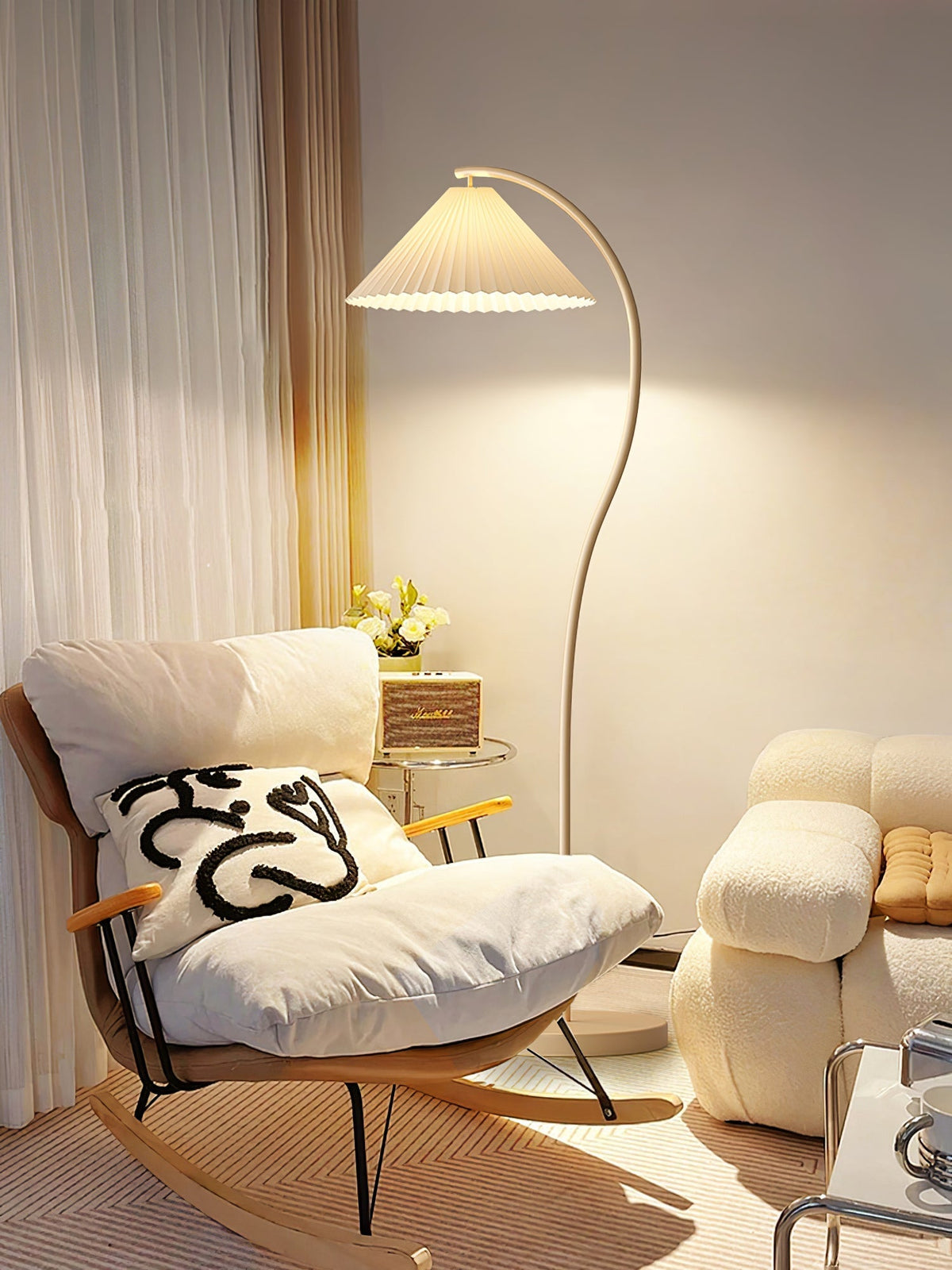 Fyrel minimalistisk gulvlampe i stof