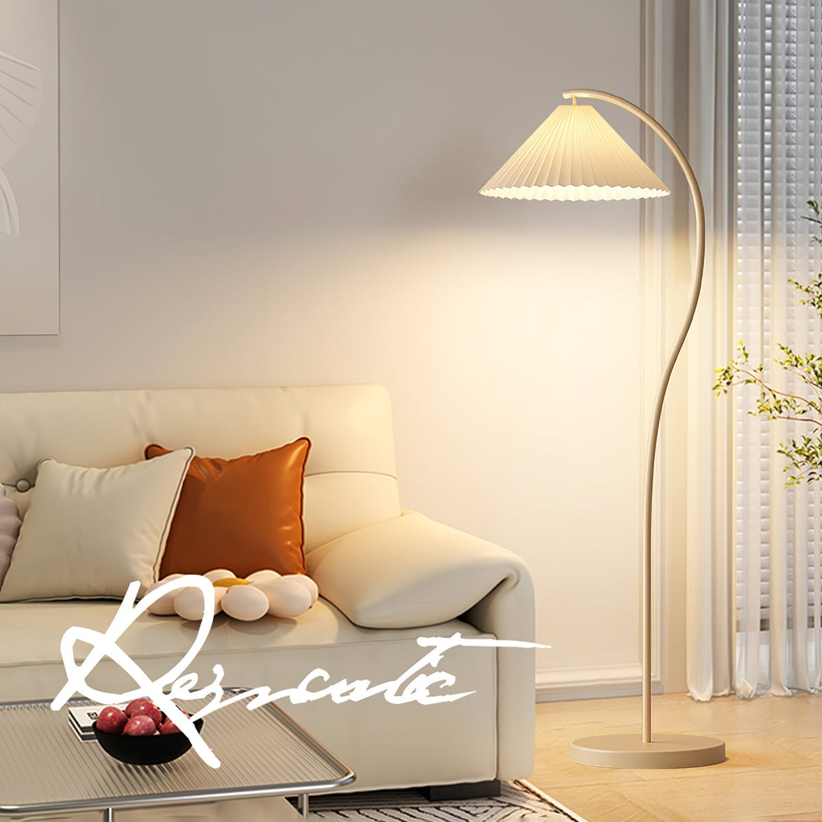 Fyrel minimalistisk gulvlampe i stof