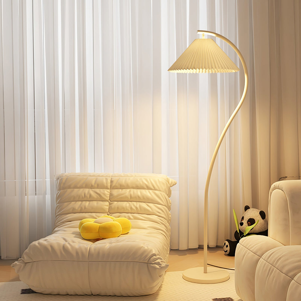 Fyrel minimalistisk gulvlampe i stof