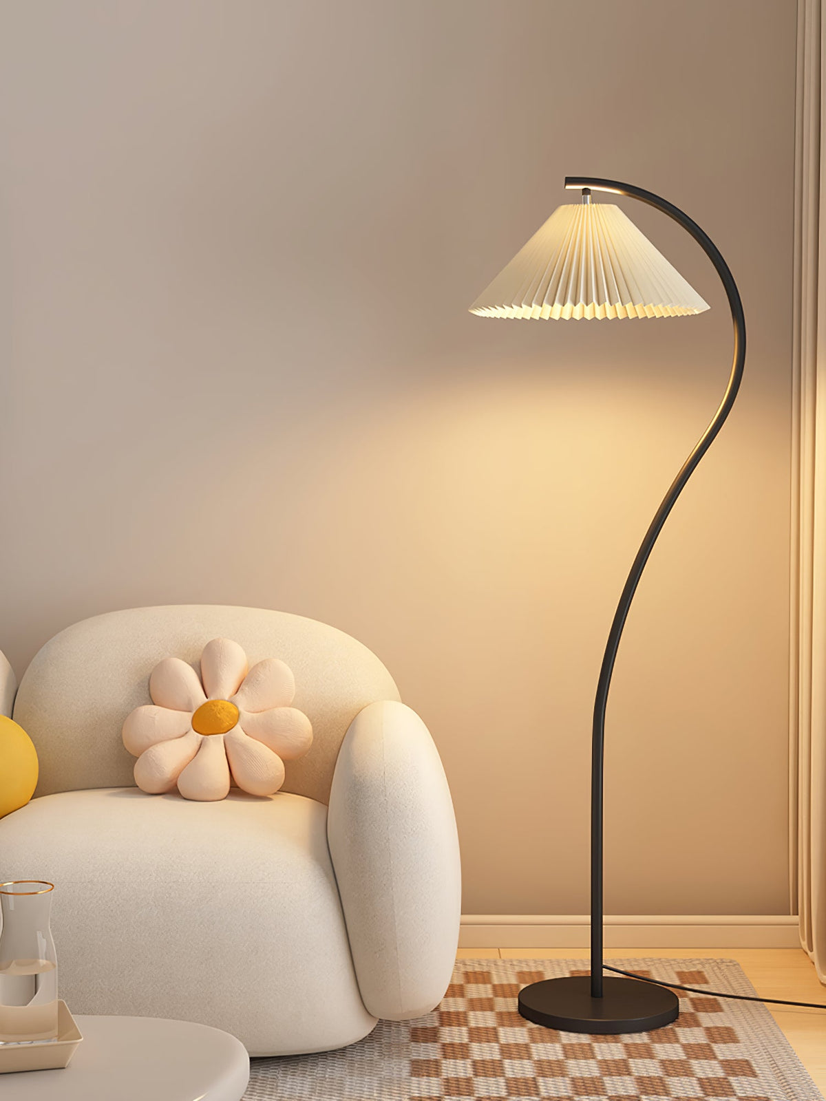 Fyrel minimalistisk gulvlampe i stof