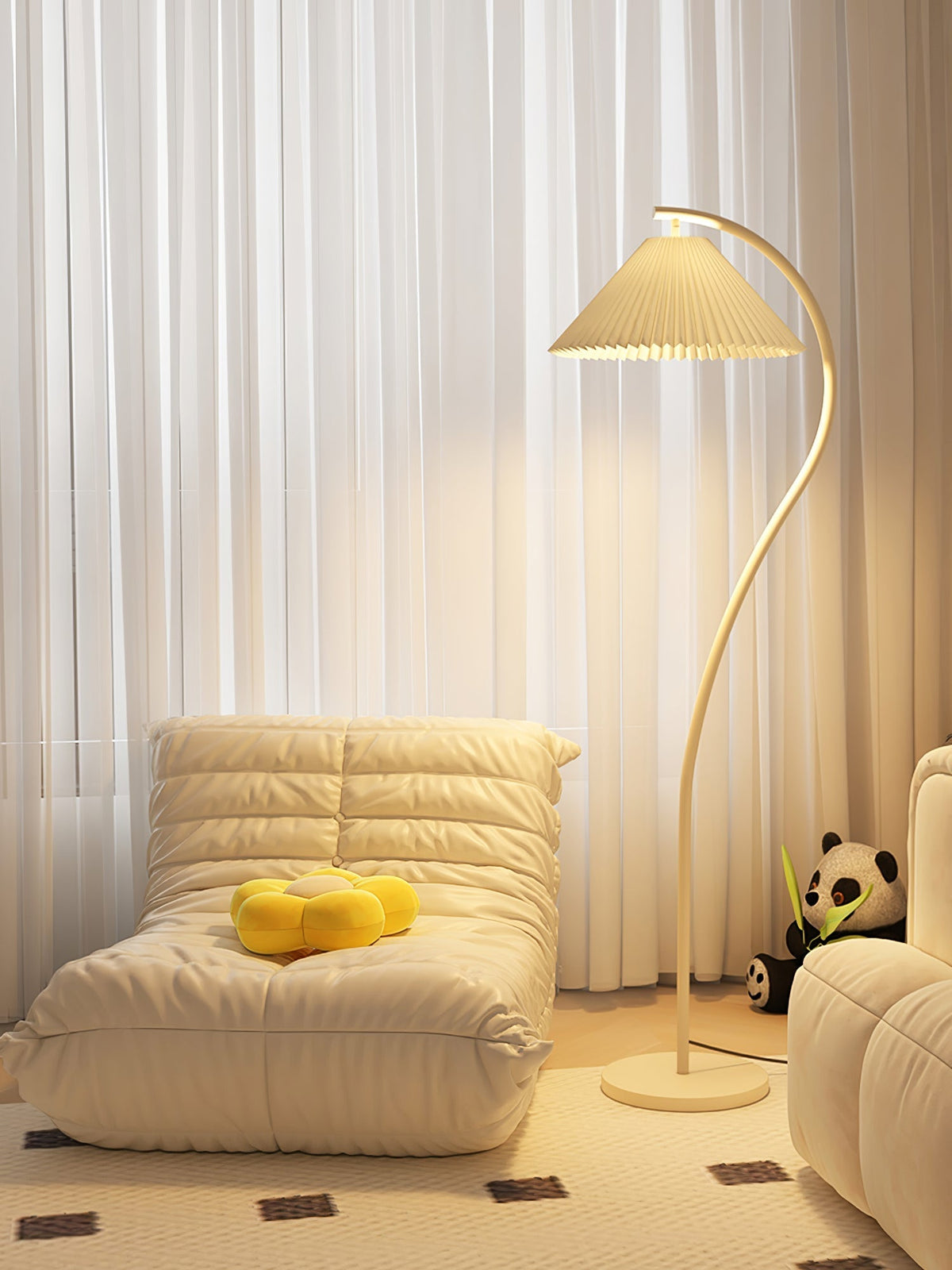 Fyrel minimalistisk gulvlampe i stof