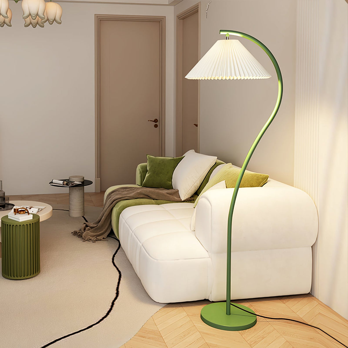 Fyrel minimalistisk gulvlampe i stof