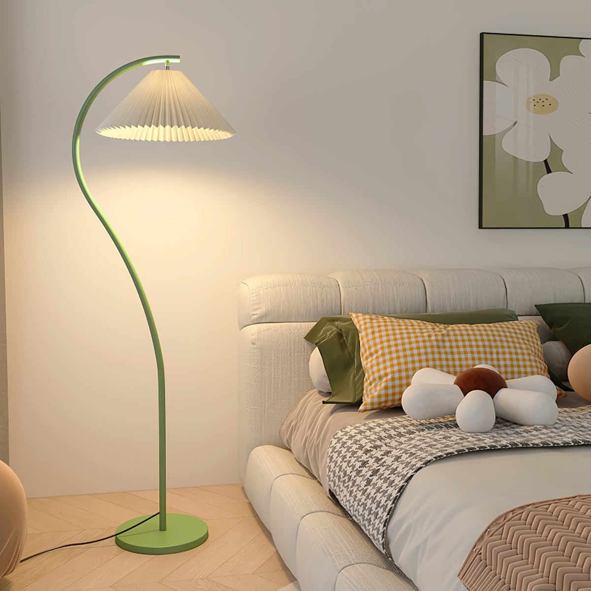 Fyrel minimalistisk gulvlampe i stof