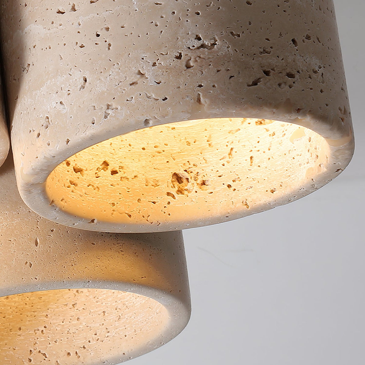 Valeneon-loftslampe 3 hoveder Travertin