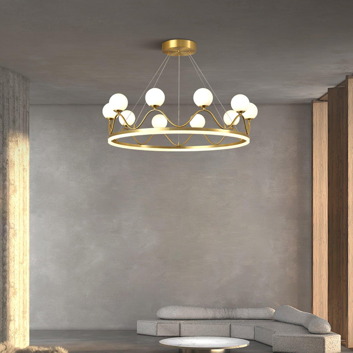 Candelabro moderno de vidro luxuoso Lioriora