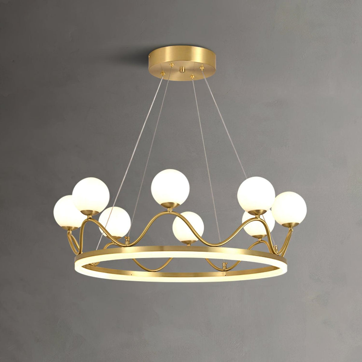 Candelabro moderno de vidro luxuoso Lioriora