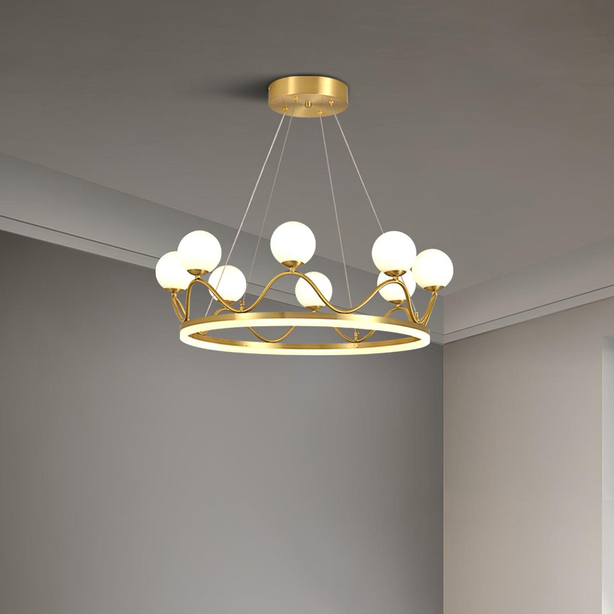 Candelabro moderno de vidro luxuoso Lioriora