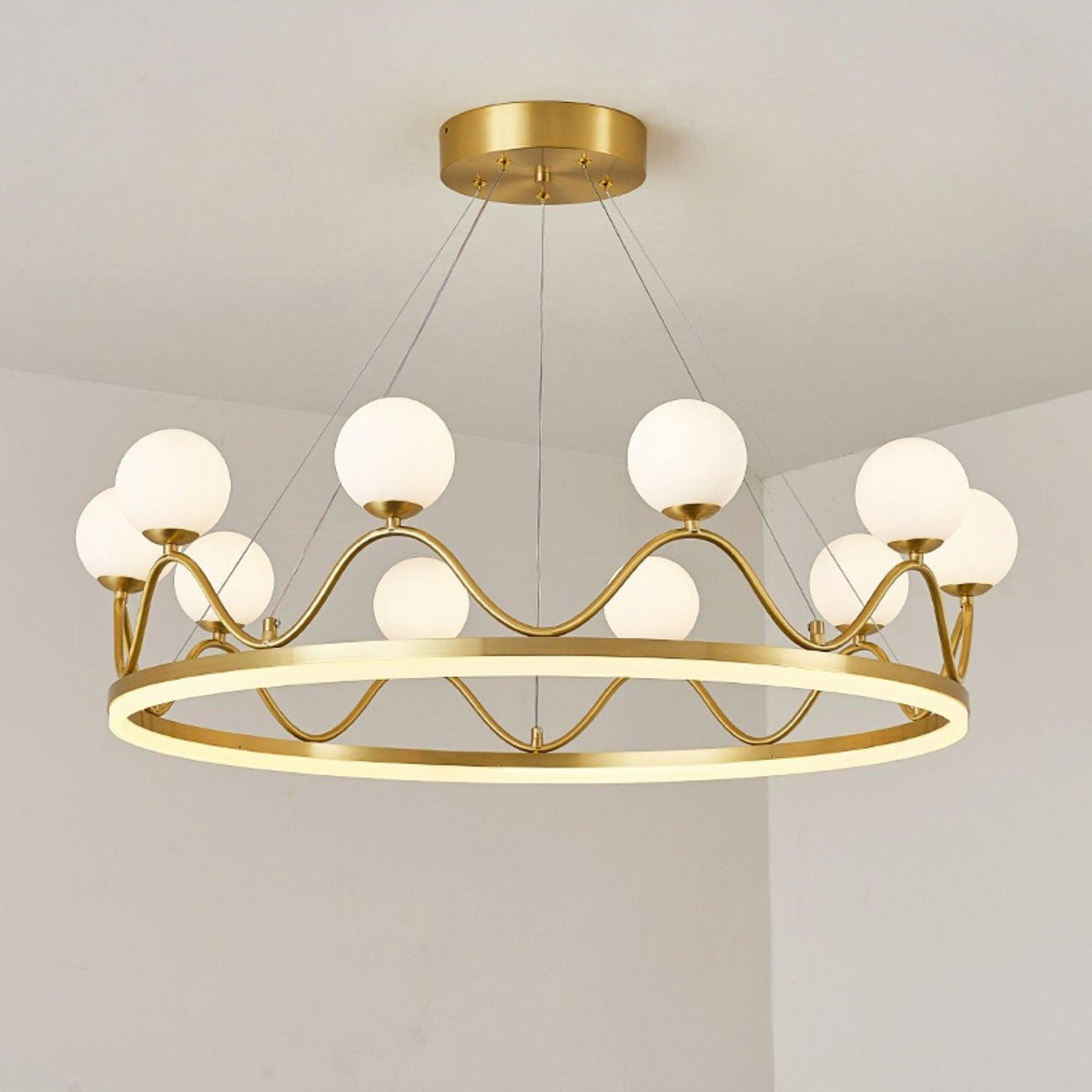 Candelabro moderno de vidro luxuoso Lioriora