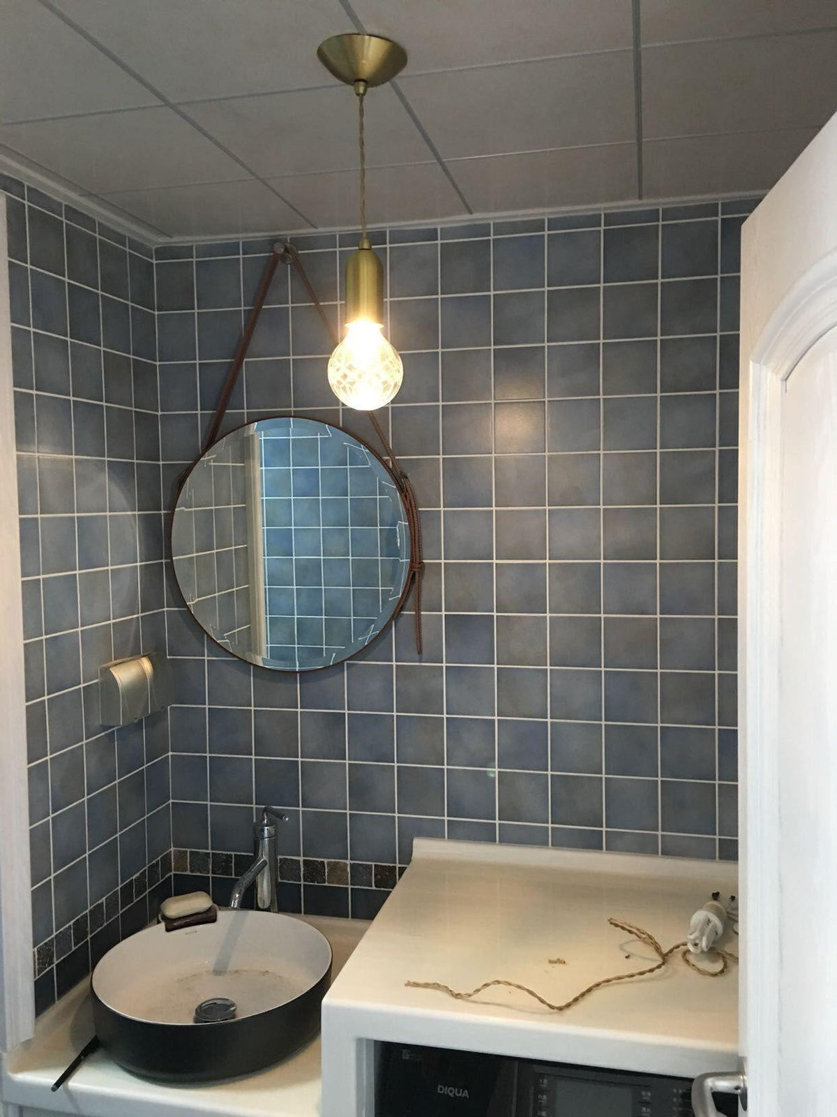 Selanielle pendellampa med kristallglödlampa