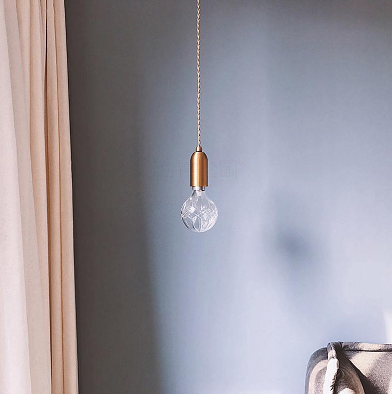 Selanielle pendellampa med kristallglödlampa