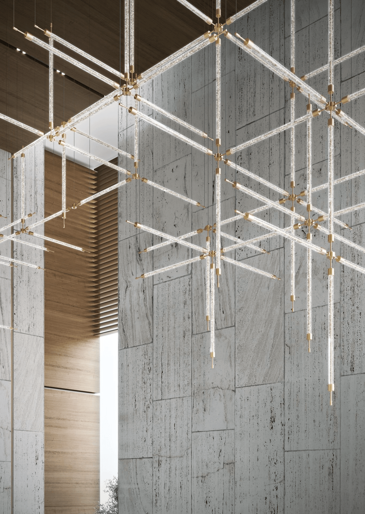 CrystalGrid arkitektonisk matrix, specialtilpasset lysekrone
