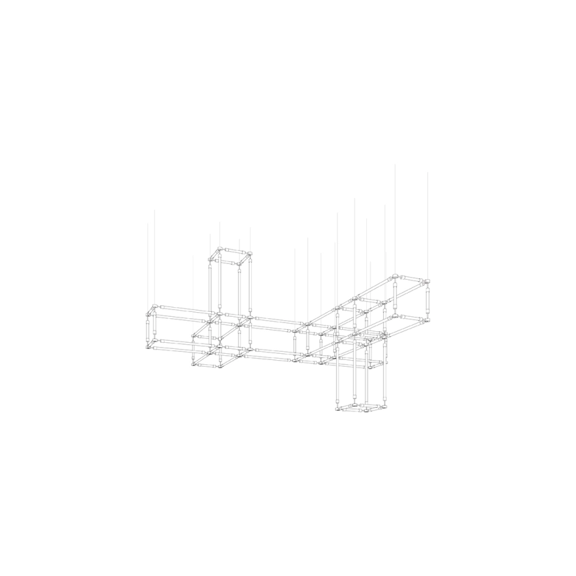 CrystalGrid arkitektonisk matrix, specialtilpasset lysekrone