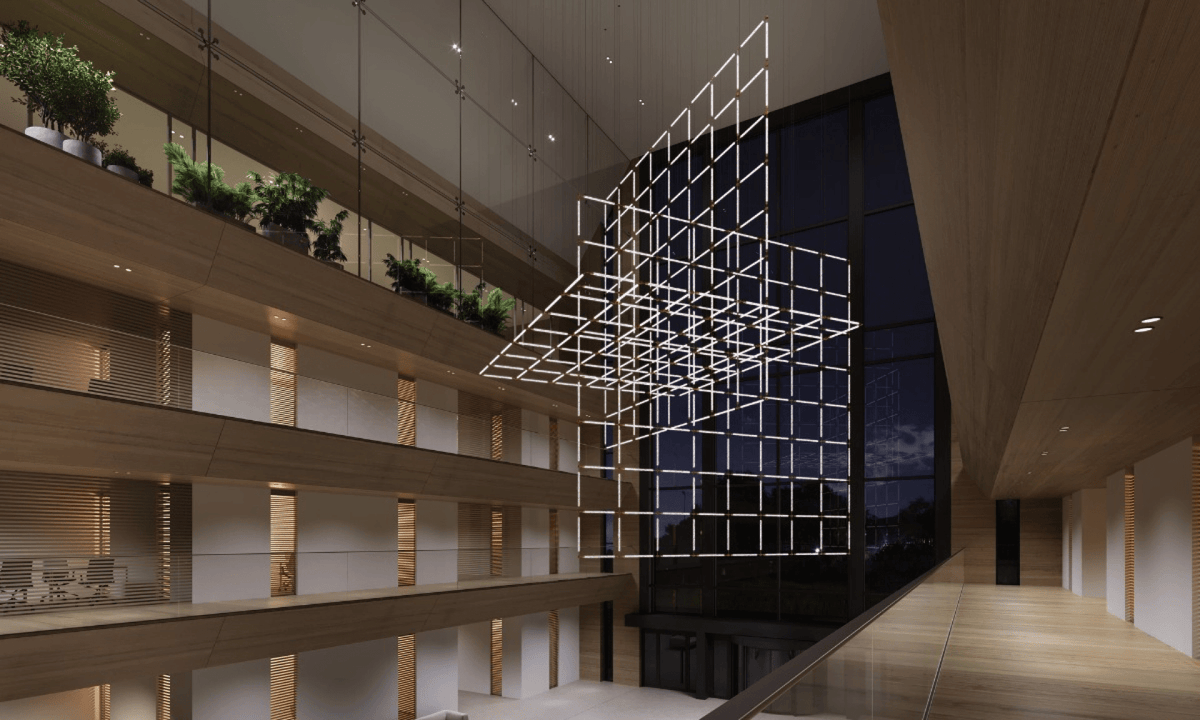 CrystalGrid arkitektonisk matrix, specialtilpasset lysekrone