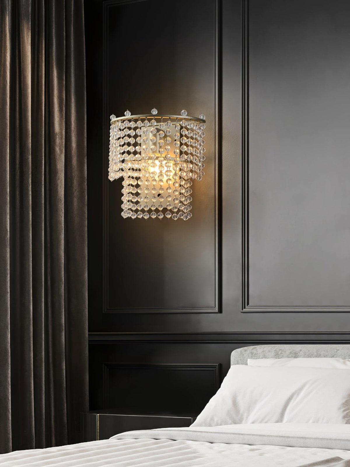 Cyranise vägglampa med kristallvattenfall