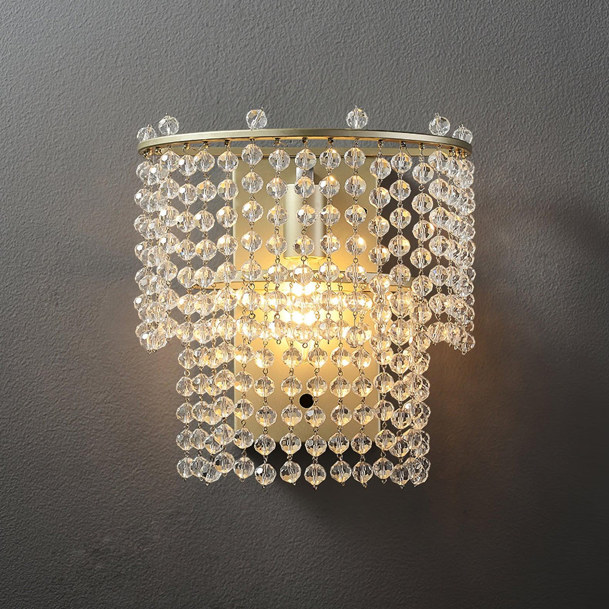 Cyranise vägglampa med kristallvattenfall