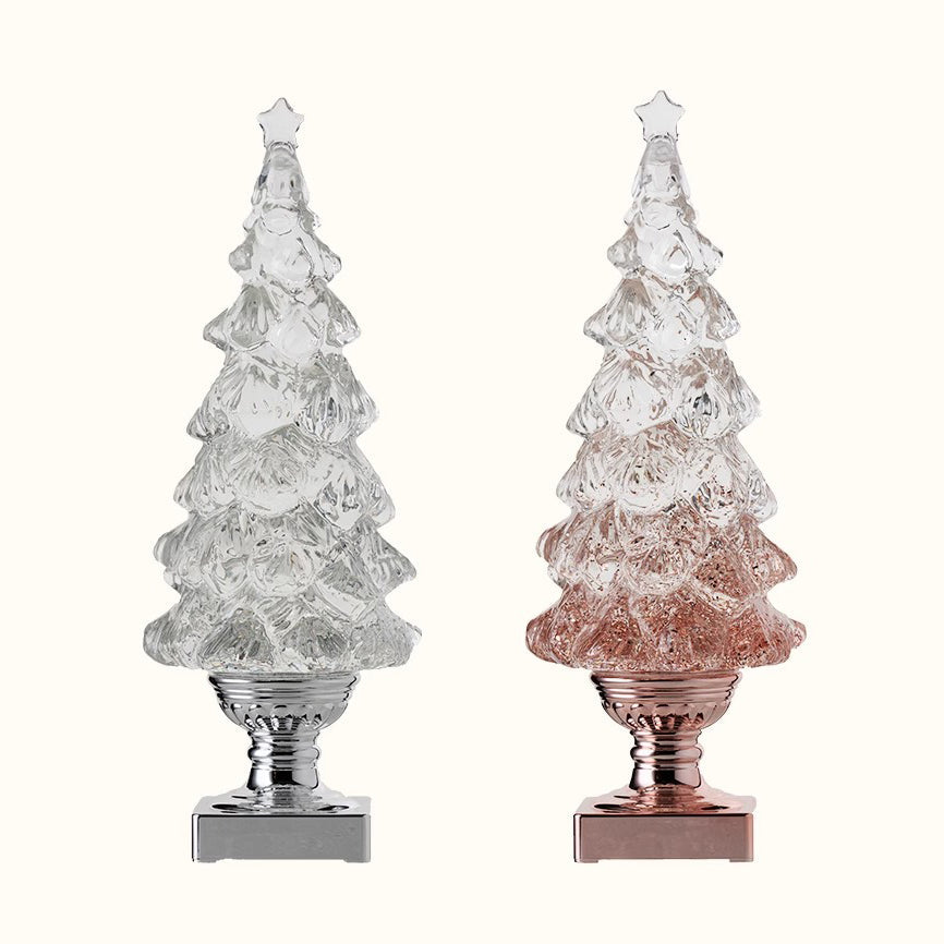 Bordslampa med kristalljulgran (inbyggt batteri)