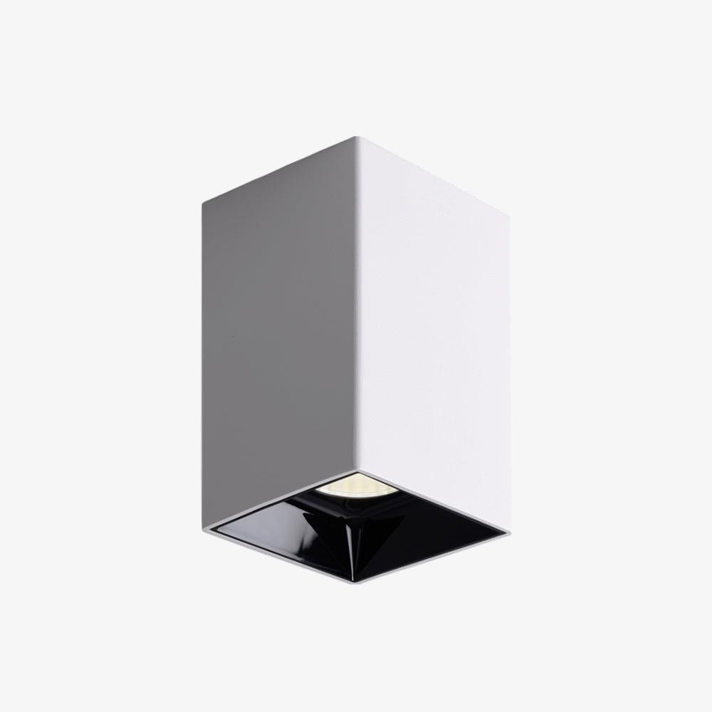 Candeeiro de teto Orelaniella, cubo quadrado preto, projetor