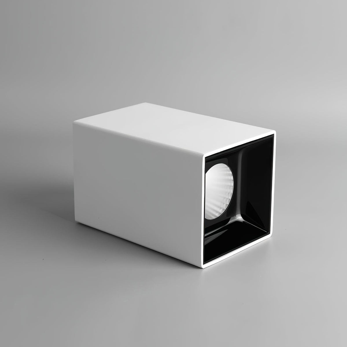 Candeeiro de teto Orelaniella, cubo quadrado preto, projetor