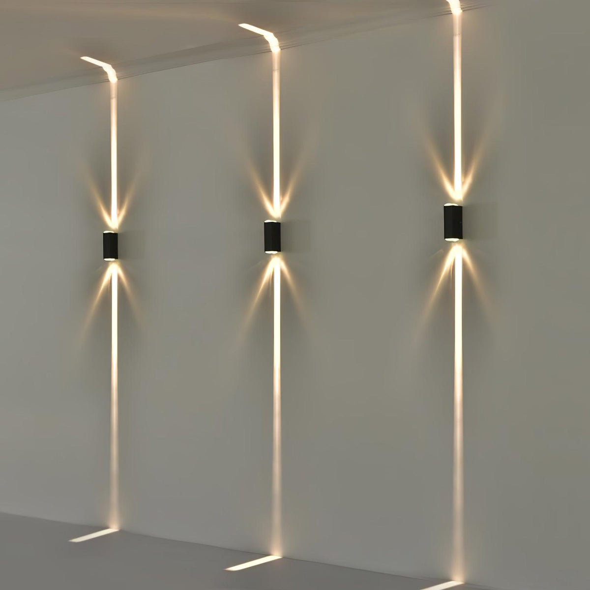 Candeeiro de parede exterior moderno, minimalista e cilíndrico Caliraine