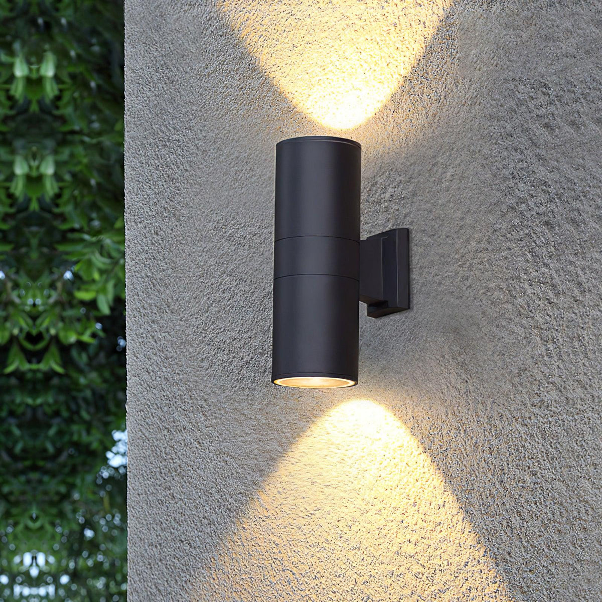 Candeeiro de parede exterior moderno, minimalista e cilíndrico Caliraine