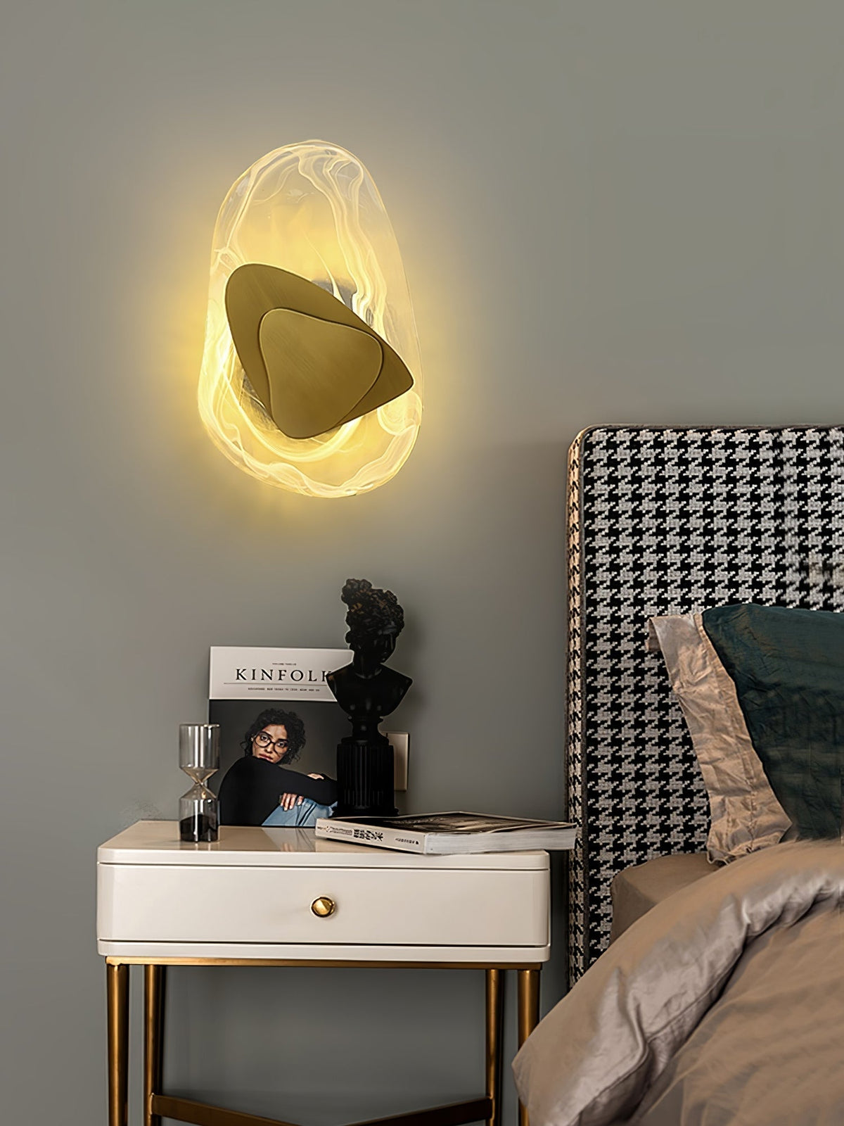 Gana exklusiv nordisk konstnärlig vägglampa i glas