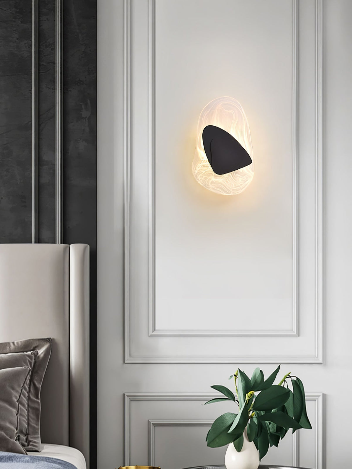 Gana exklusiv nordisk konstnärlig vägglampa i glas