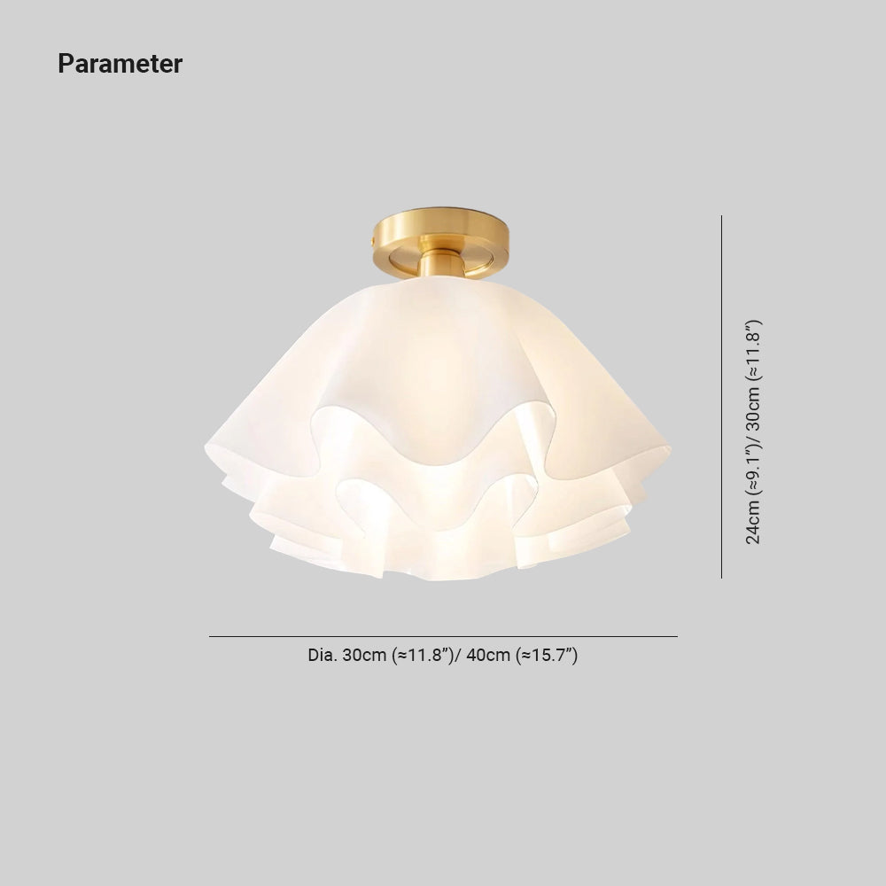 Menro-loftslampe formet som en blomst