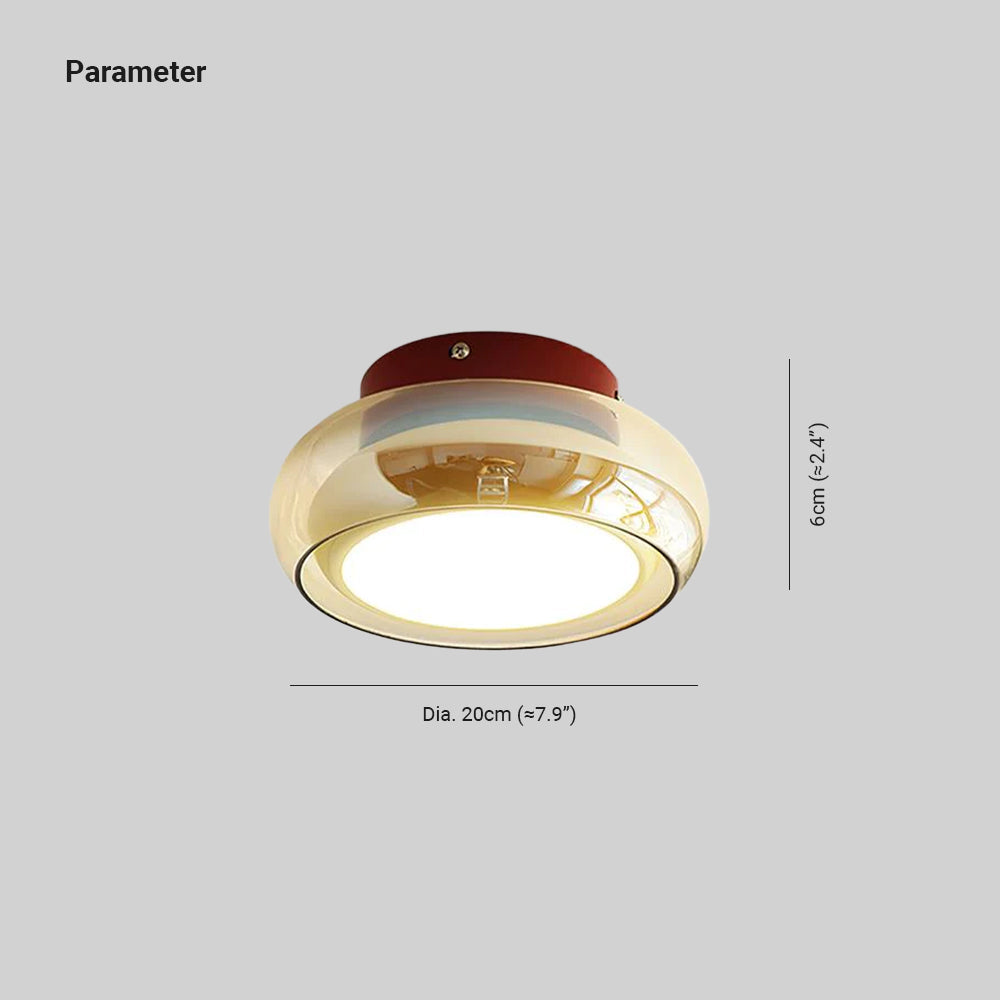 June retro taklampa i glas, utanpåliggande