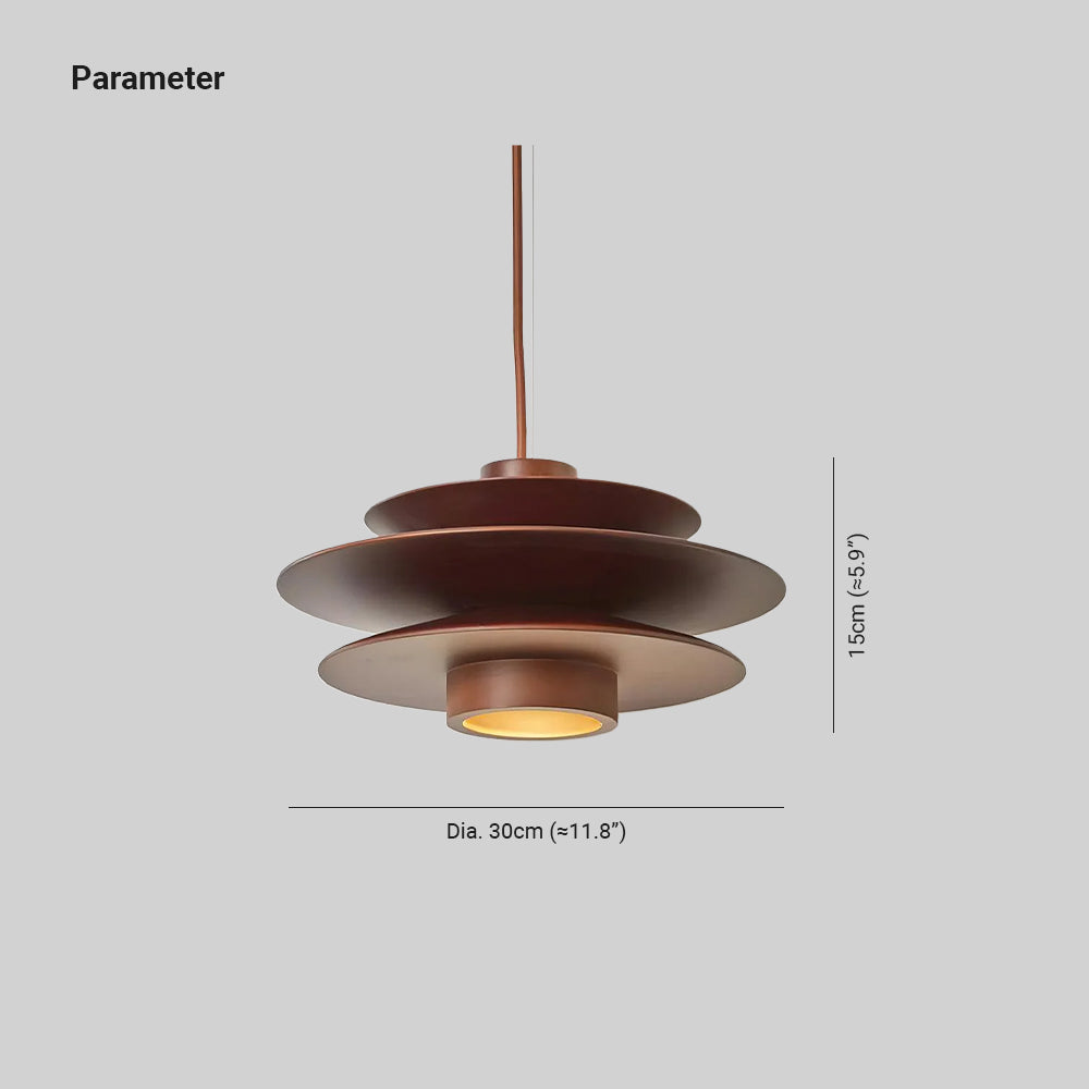 Axis pendellampa i valnöt, mid-century-stil