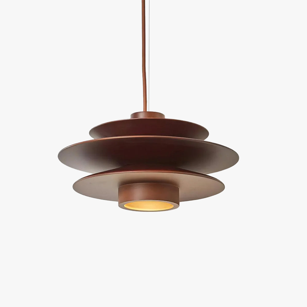 Axis pendellampa i valnöt, mid-century-stil