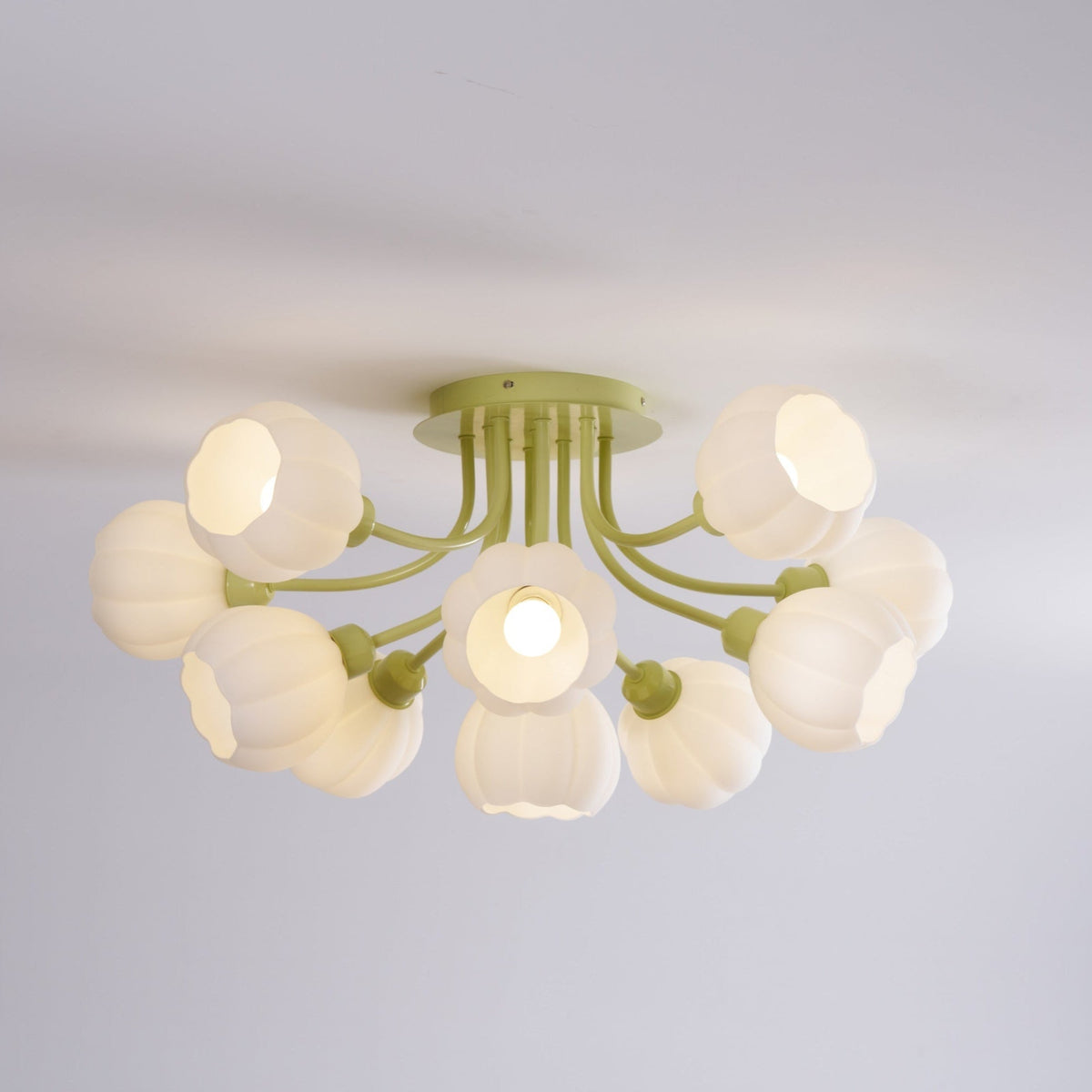 Zenorarae elegant taklampa i matchaglas