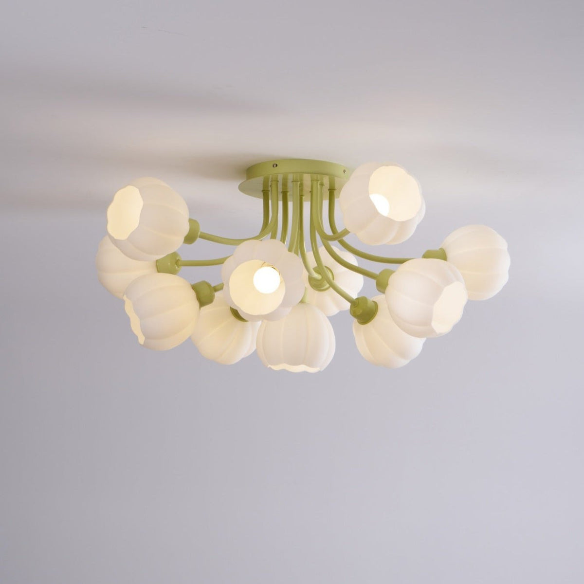 Zenorarae elegant taklampa i matchaglas
