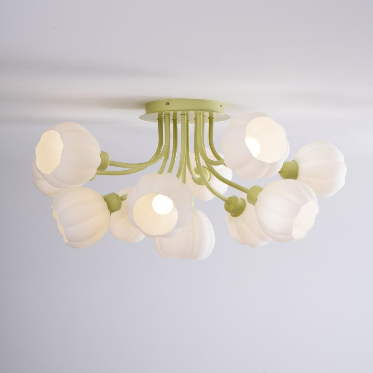 Zenorarae elegant taklampa i matchaglas
