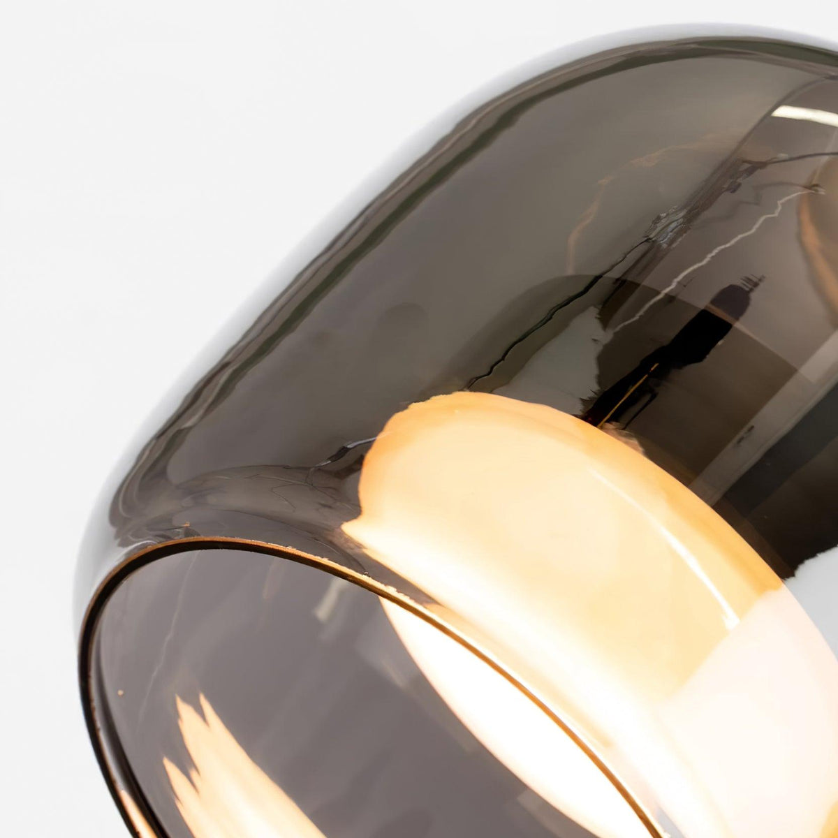 June Minimalist Pendant Light Glass Smoke Gray
