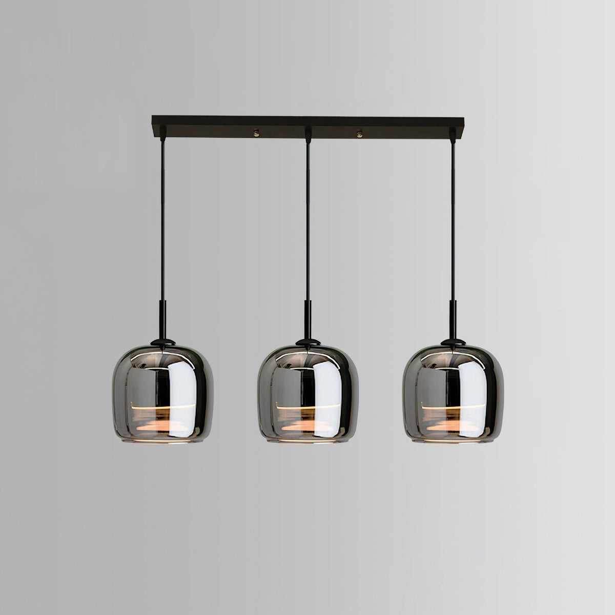 June Minimalist Pendant Light Glass Smoke Gray