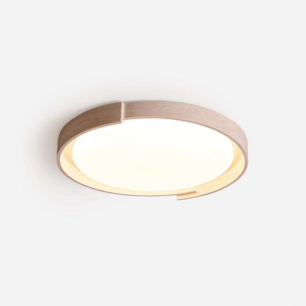 Solen-kattovalaisin, minimalistinen, pyöreä, travertiini