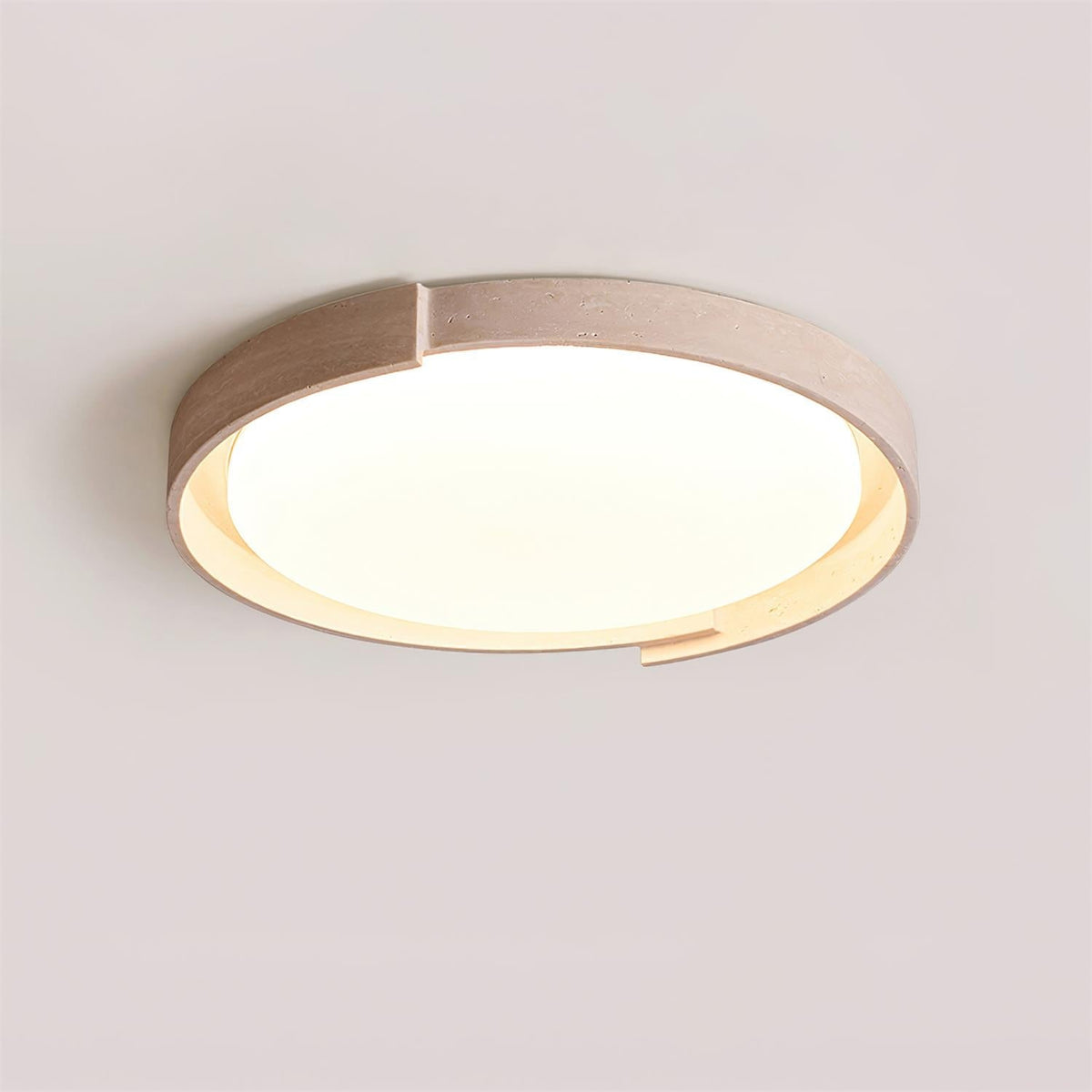 Solen-kattovalaisin, minimalistinen, pyöreä, travertiini