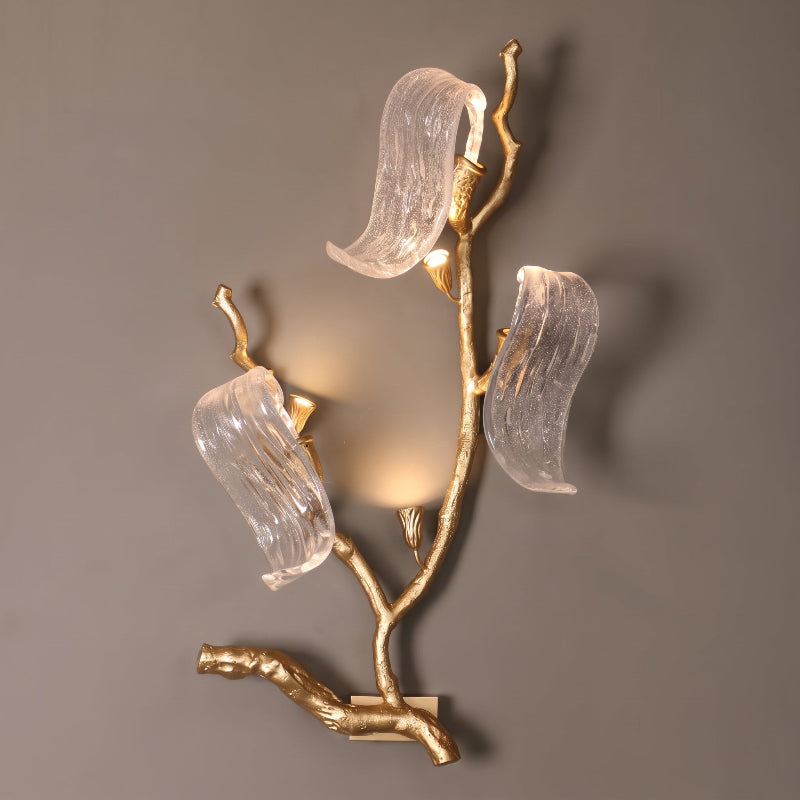 Jorrenstone Branch Glass Ribbon Wall Sconce