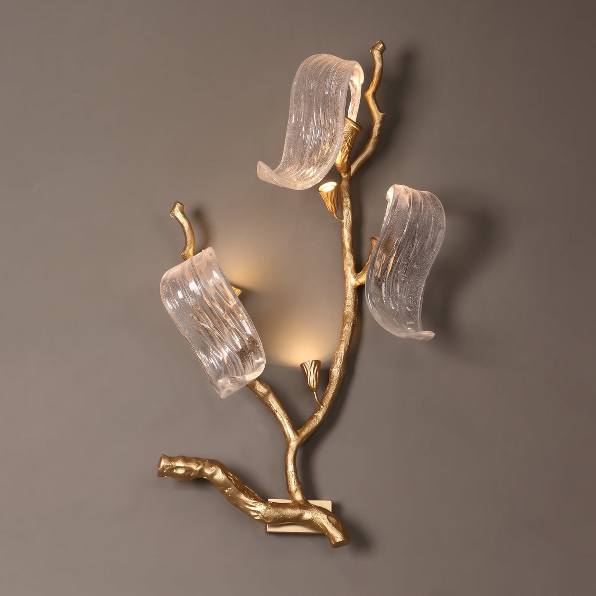 Jorrenstone Branch Glass Ribbon Wall Sconce