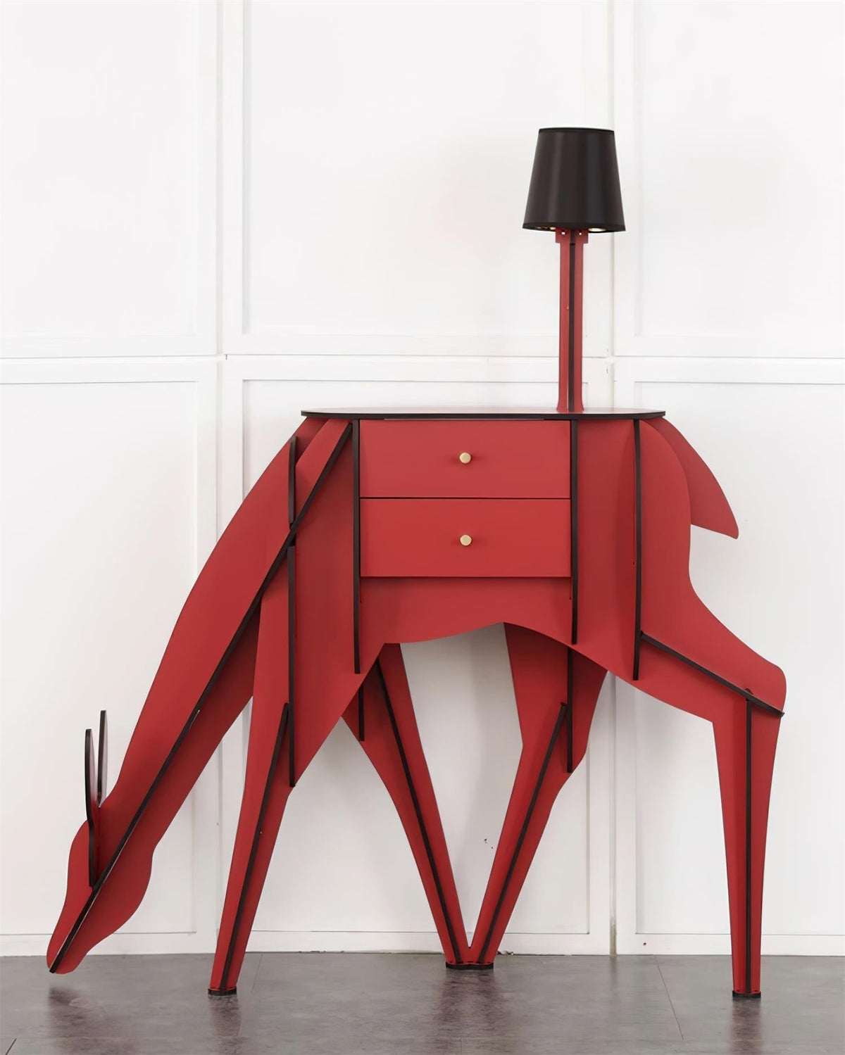 Peldes sidebord formet som et rådyr
