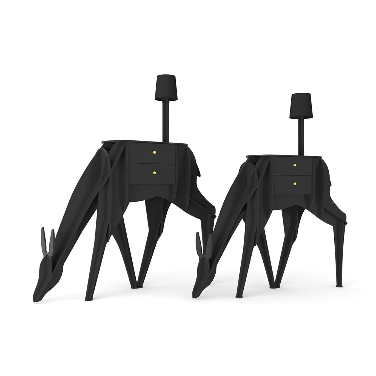 Peldes sidebord formet som et rådyr