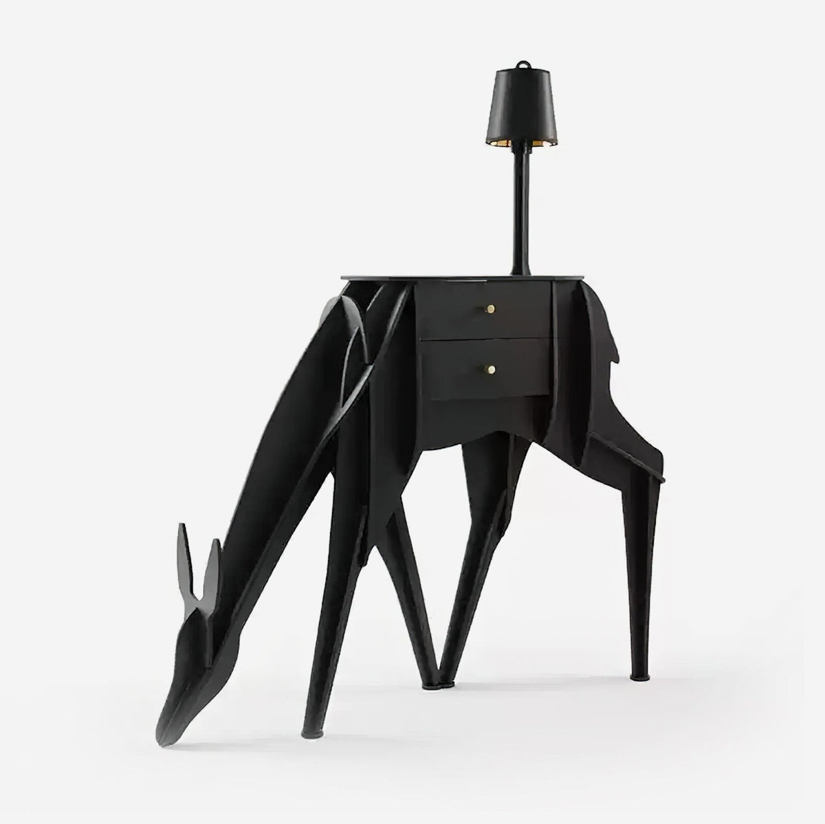 Peldes sidebord formet som et rådyr
