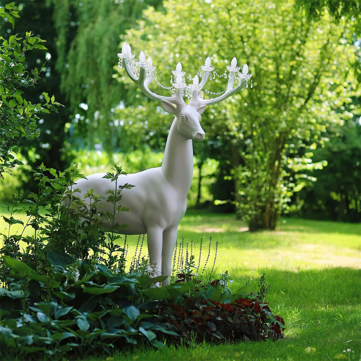 Stag-skulpturgulvlampe
