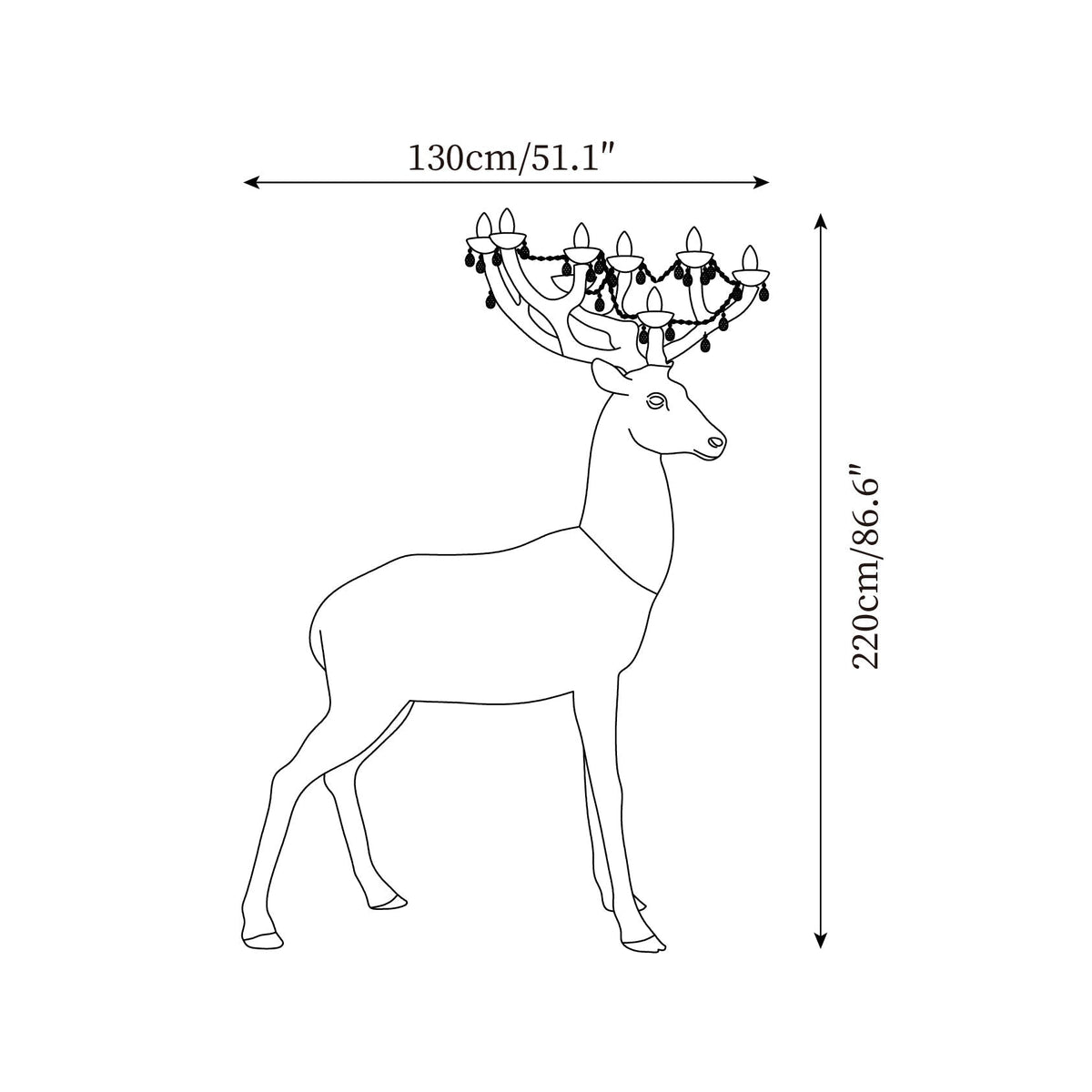 Stag-skulpturgulvlampe