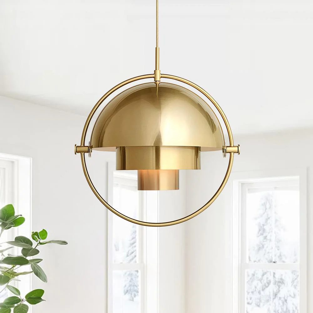 Miruaine pendellampe med deform kugle i guld