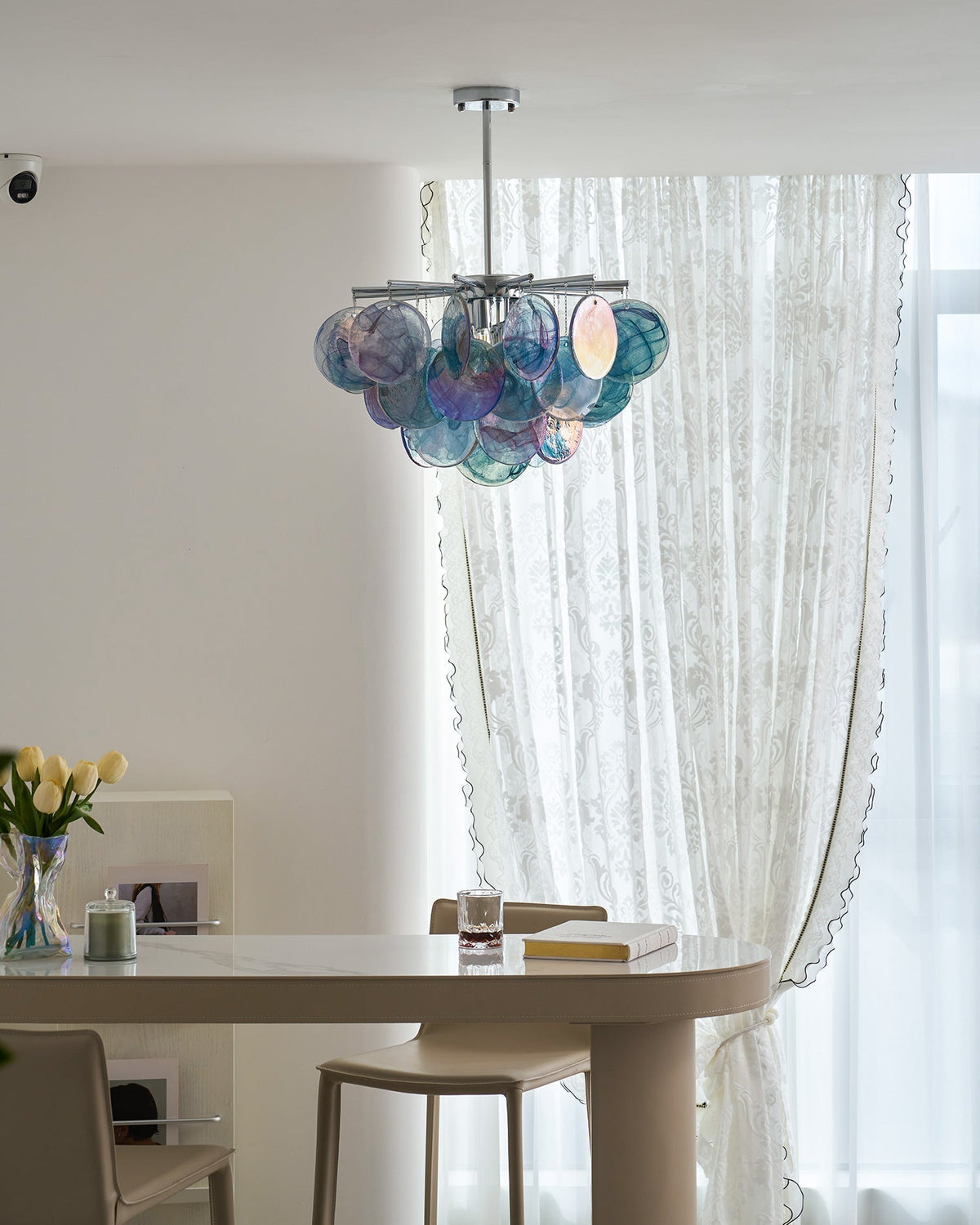 Velalissa lysekrone i glas