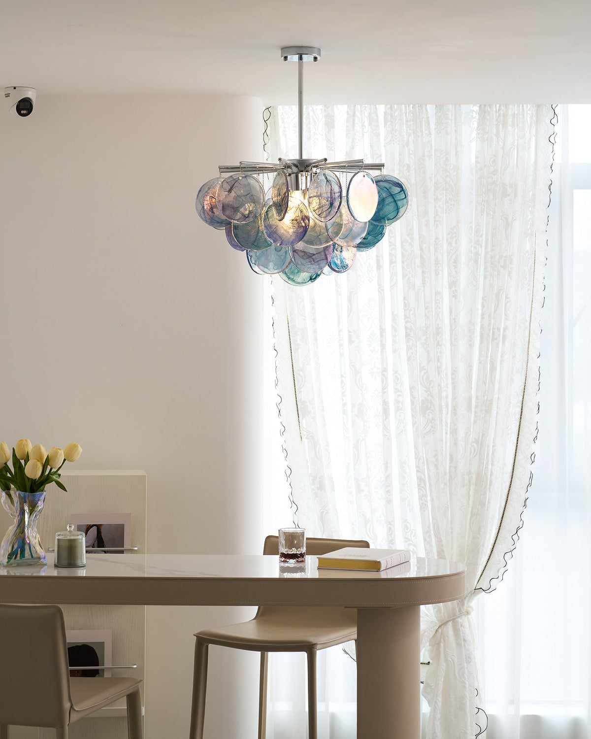 Velalissa lysekrone i glas