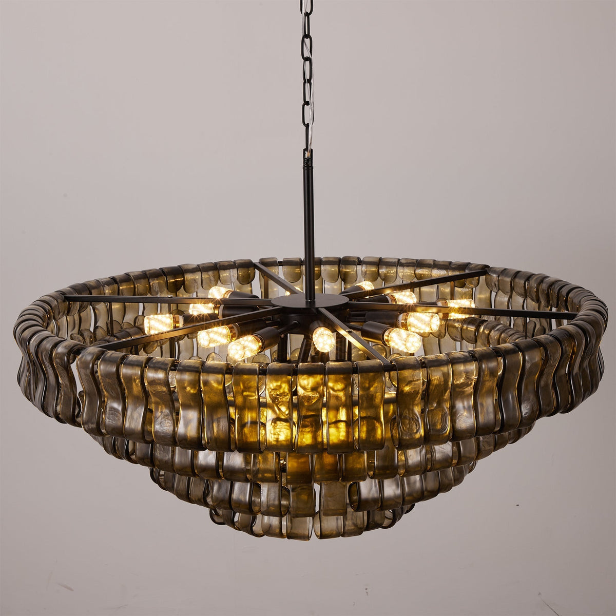 Candeeiro de teto de lustre redondo Venetia