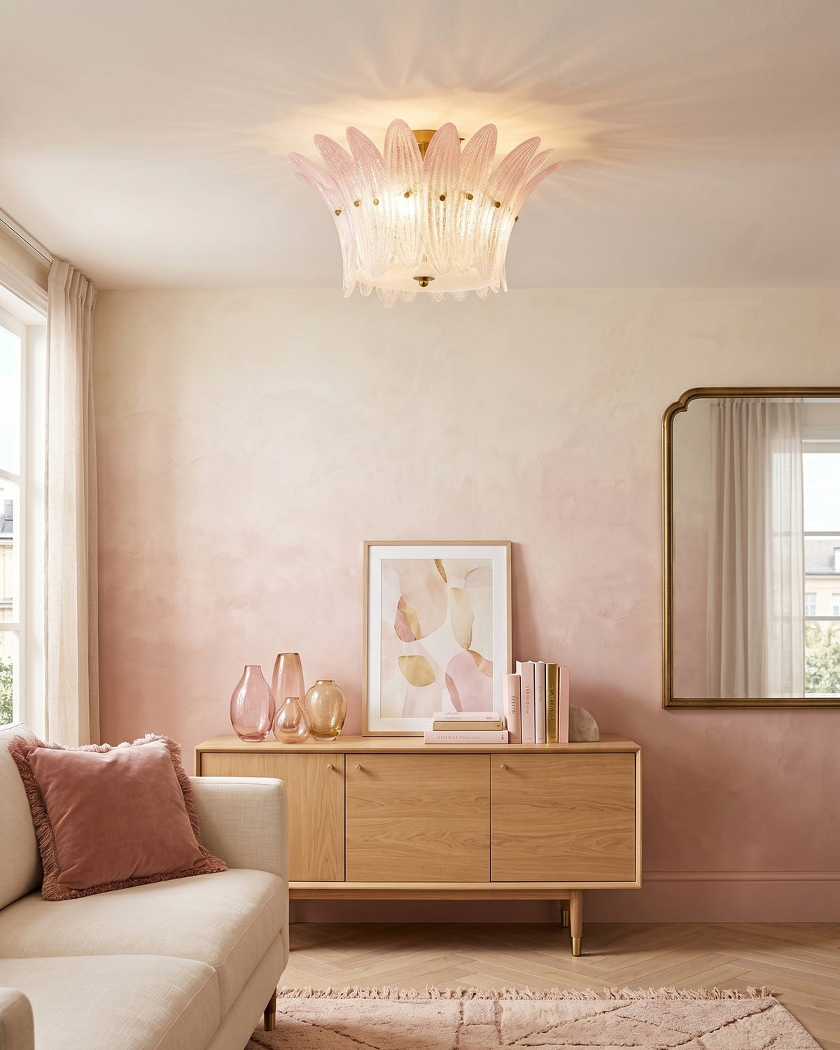 Treviso loftslampe med kronbladsdesign