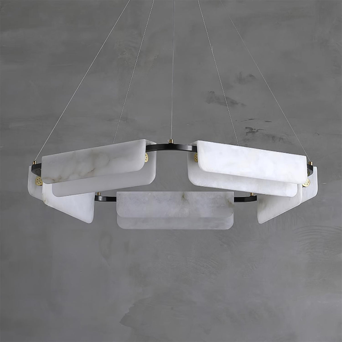Circona pendellampe i alabast